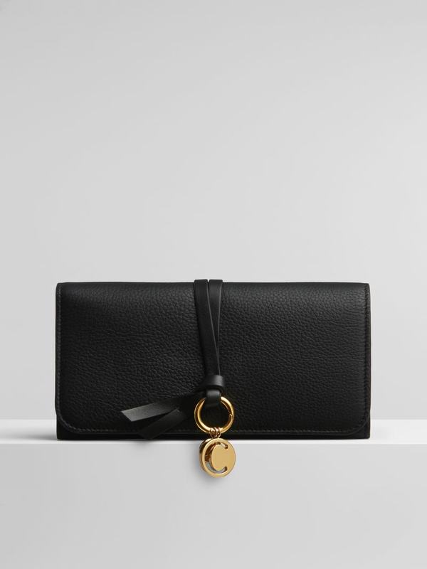 Chloé Carteras Mujer Alphabet Negras Calfskin MCYO49217